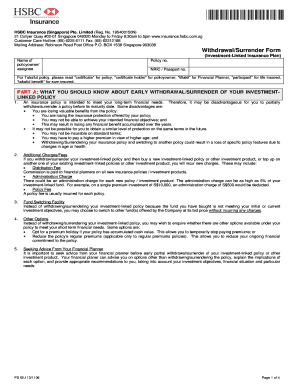  Hsbc Insurance Surrender Form 2008