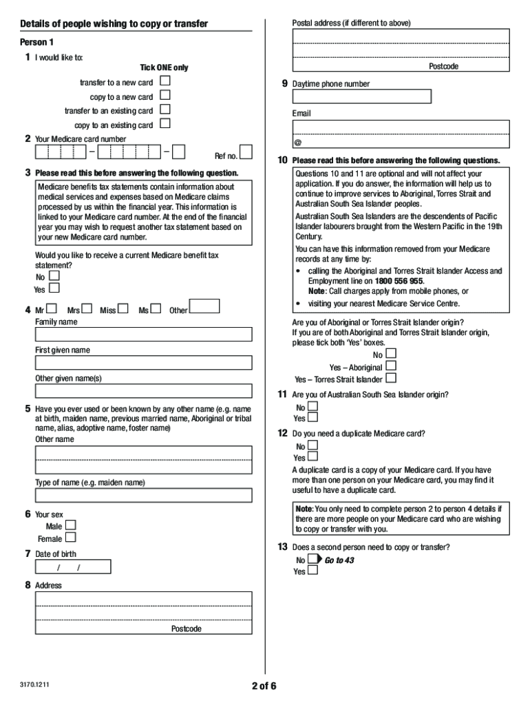  Medicare Transfer Form 2012