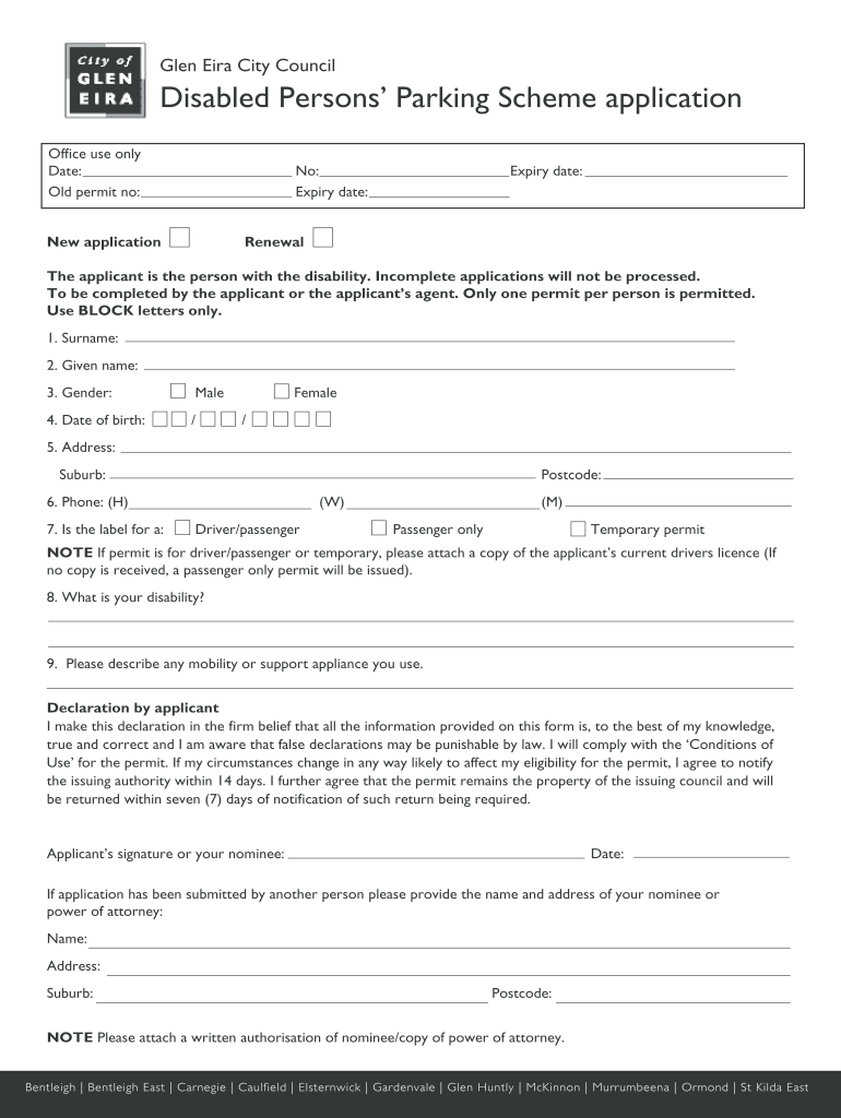 Gleneira Parking Permits  Form