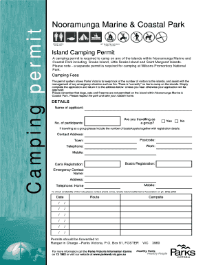 Snake Island Camping  Form