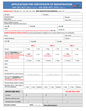  Dog Registration Armadale 2014