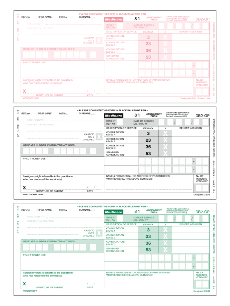  Db2 Medicare Form 2006-2023