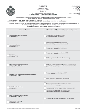 Form 6b Weapons Licence