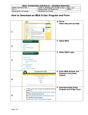 Msa Form Download