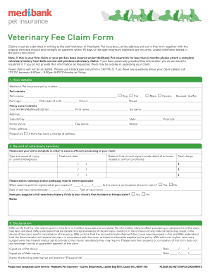 Medibank Pet Insurance Claim Form