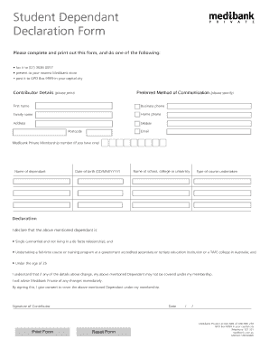 Medibank Private Online Form