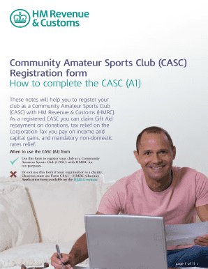 CASC Registration Form HM Revenue &amp; Customs Hmrc Gov