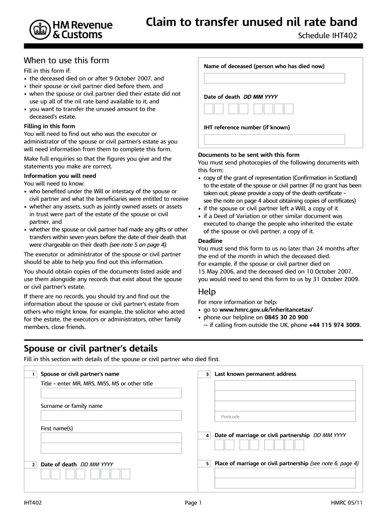  Iht402  Form 2011