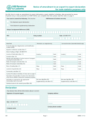 Form Declaration Customs