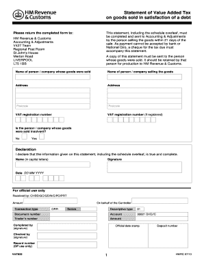 Vat 833  Form