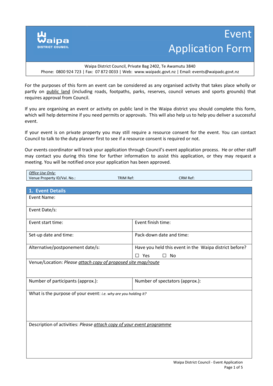 New Zealand Waipa District Council  Form