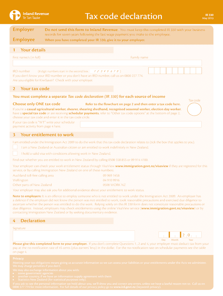  Ir330 Form 2018