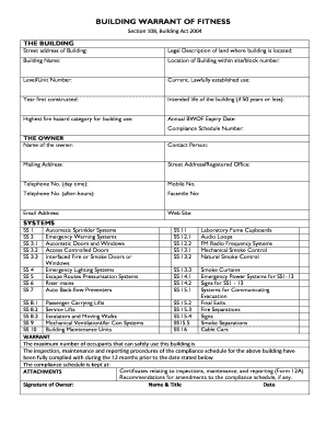 Building Warrant of Fitness Form 12 PDF