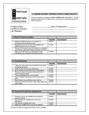 Material Checklist  Form