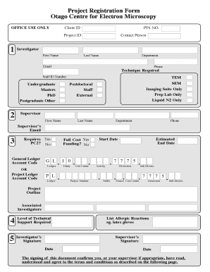 Project Registration Form