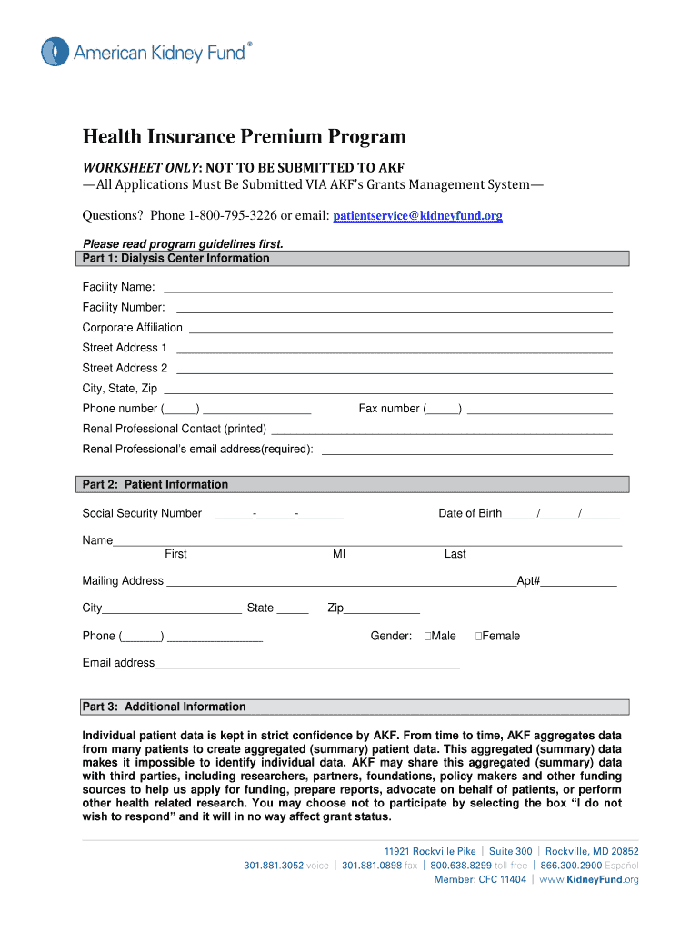 Akf Hipp Worksheet  Form