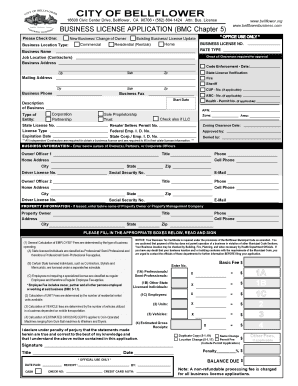 Bellflower City Hall  Form