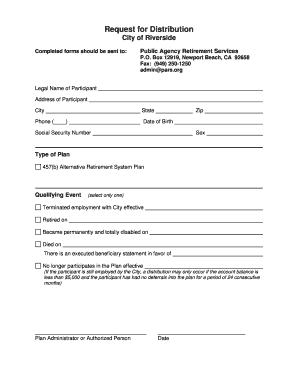 Pars Distribution Election Form