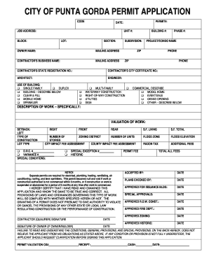 City of Punta Gorda Building Department  Form