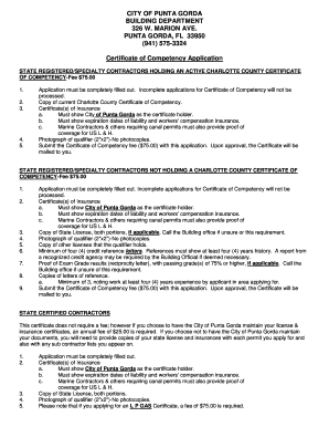 City of Punta Gorda Building Department  Form