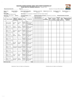 Mgnrega Muster Roll Format