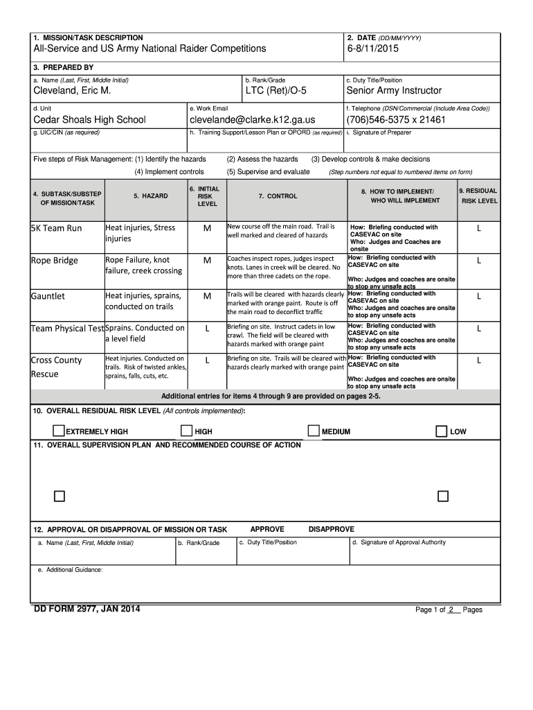 Dd Form 2977