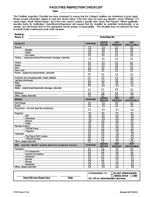 CLASSROOM INSPECTION CHECKLIST Faytechccedu  Form