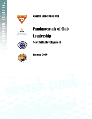South Pacific Division of Sda Master Guide Fundamentals of Club Leadership PDF Form