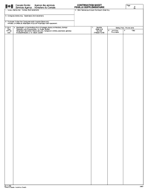 Canada Border Agence Des Services CONTINUATION SHEET Page  Form