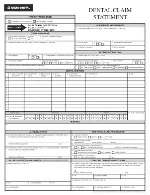 DELTA DENTAL of KENTUCKY  Form