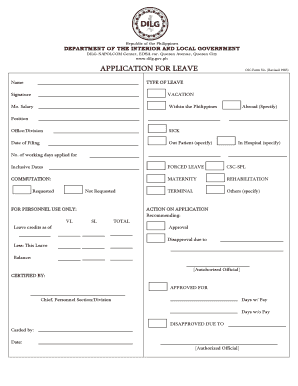 Dilg Downloadable Forms