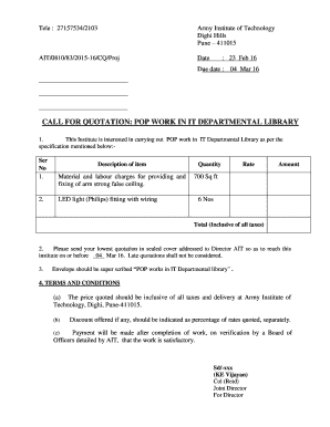 Pop Ceiling Quotation Form Fill Out