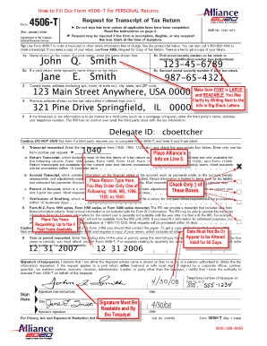 How to Fill 4506t Form