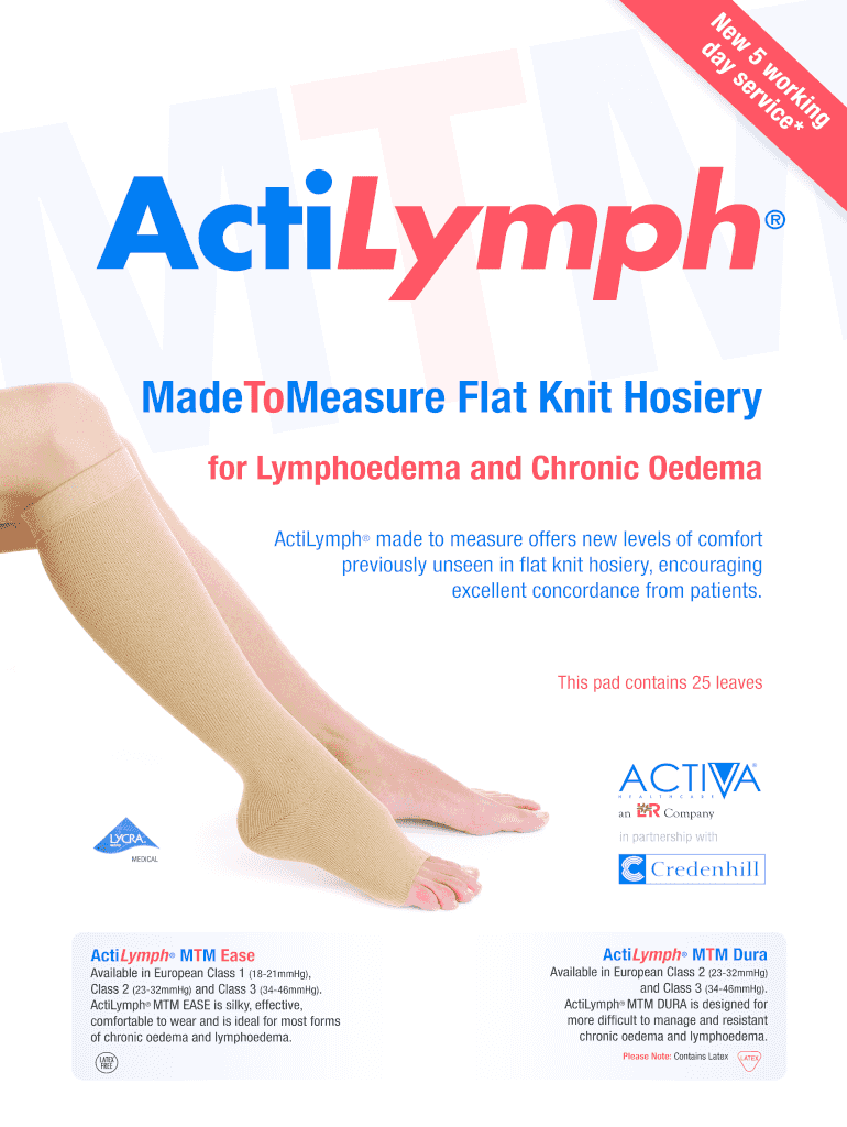  Actilymph Made to Measure Form Measurement 2014-2024