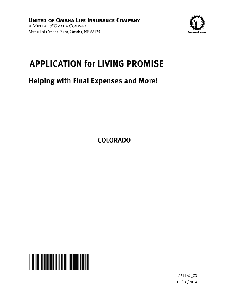 Mutual of Omaha Living Promise Application  Form