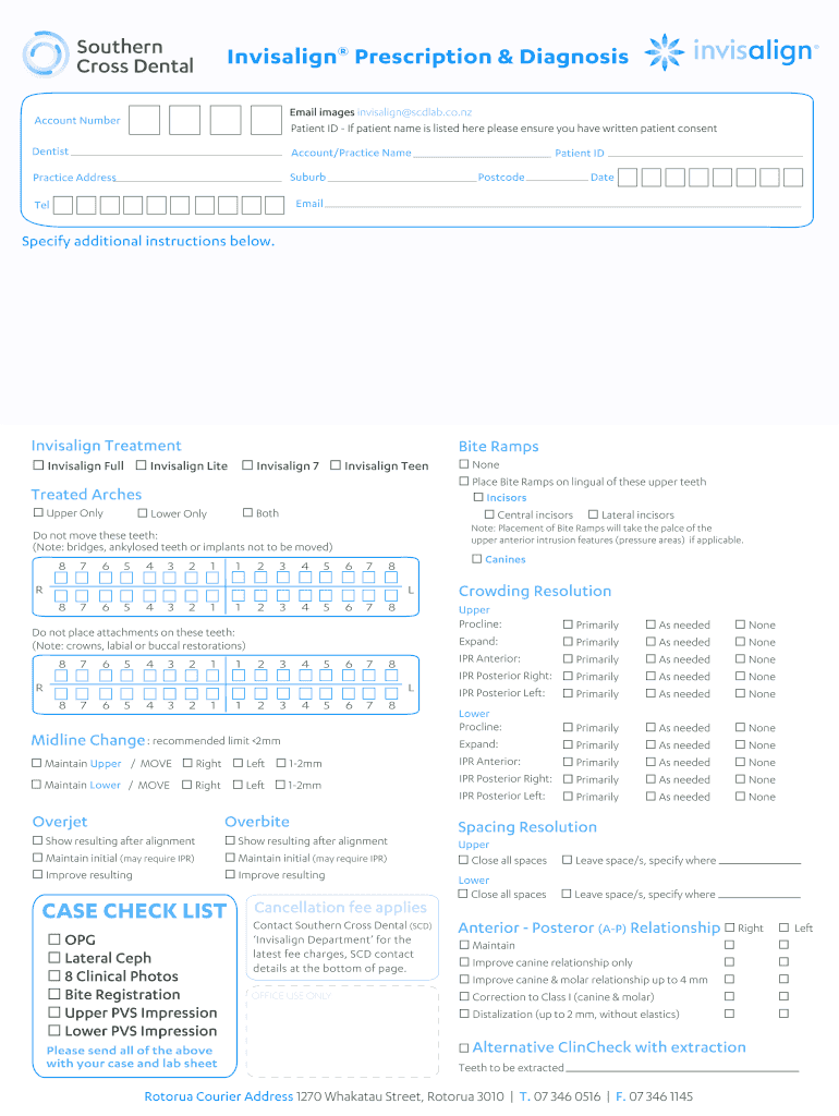 Invisalign Prescription Form