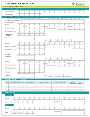 Class of Signatory  Form