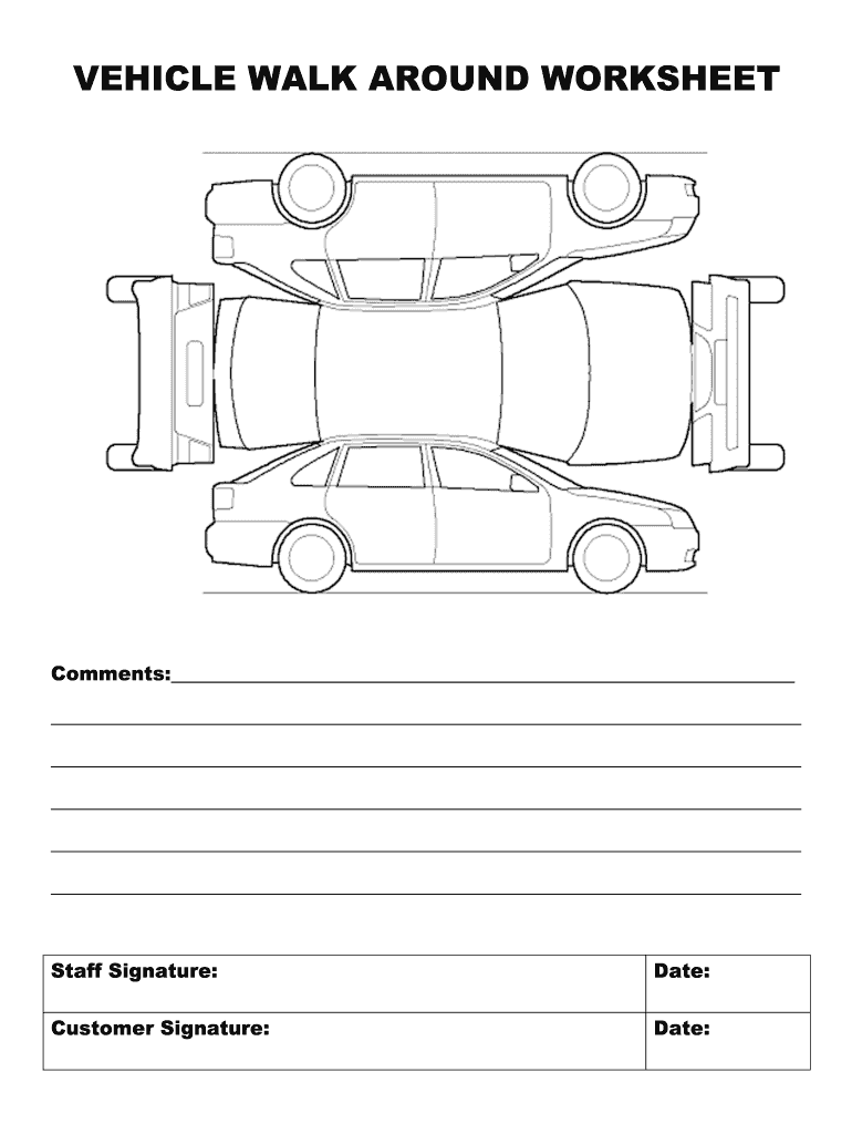 Vehicle Walk around Inspection Sheet  Form