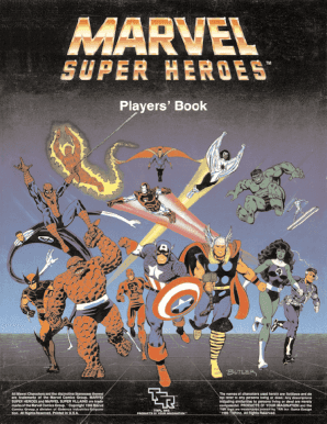Marvel Superheroes Rpg PDF  Form
