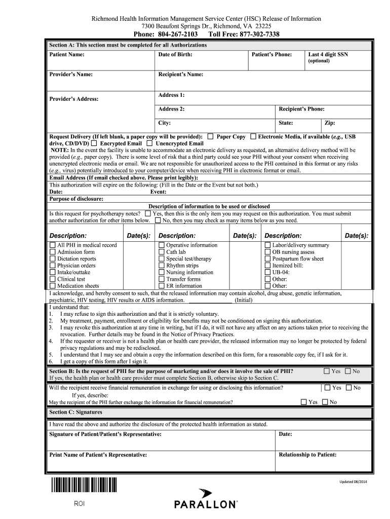 HCA Medical Records Release Form HCA Midwest Health