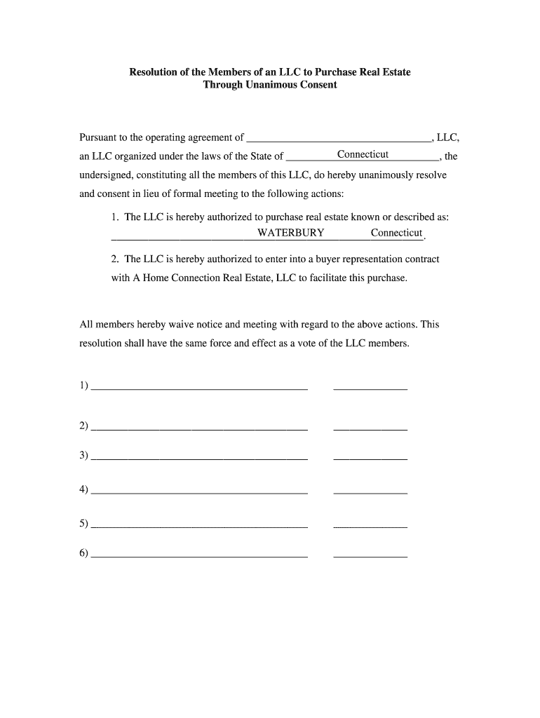 Llc Resolution Template Form Fill Out And Sign Printable PDF Template 