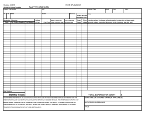 Monthly Totals Louisiana Doa La  Form