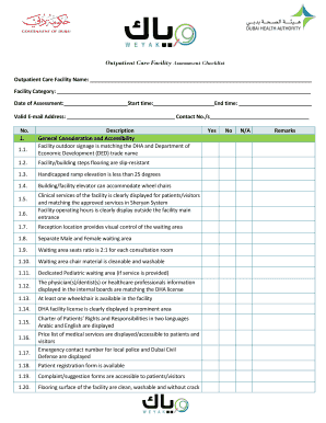 Weyak Checklist  Form