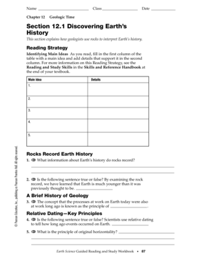 Chapter 12 Geologic Time Answer Key  Form