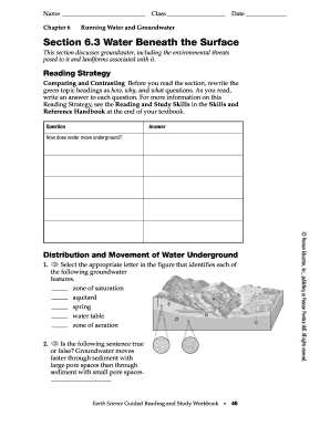 Section 6 1 Running Water Answer Key  Form