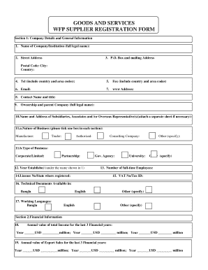 Wfp Registration Form