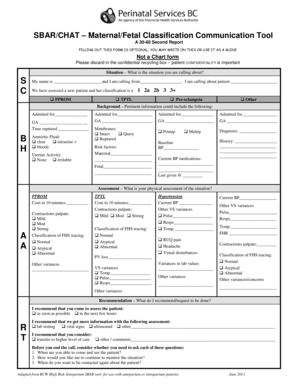 Fillable Sbar Form