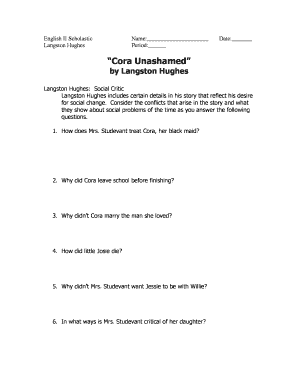 Cora Unashamed PDF  Form