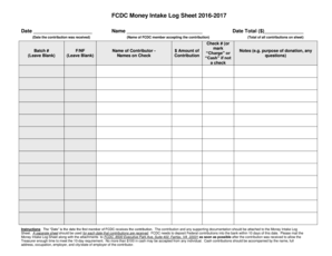 FCDC Money Intake Log Sheet Fairfax Democrats Fairfaxdemocrats  Form