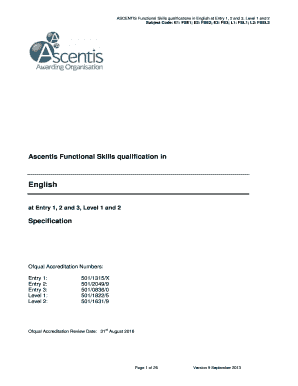 Ascentis Esol Level 1 Writing Past Papers  Form